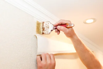Pose de papier peint à Tancarville — revêtements muraux et toiles de verre